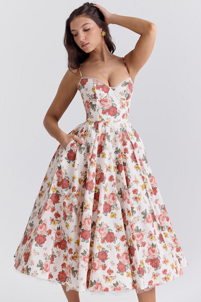 Lieselotte | Tailliertes Spaghetti-Kleid