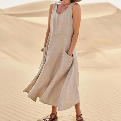 Liesel | Ärmelloses Kleid mit Taschen