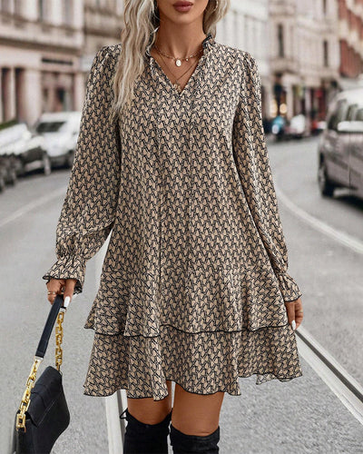 Lavinia | Bedrucktes Langarmkleid