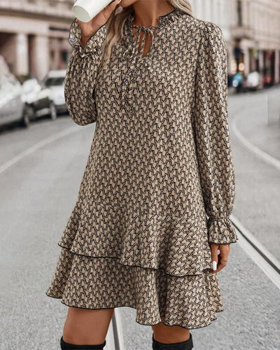 Lavinia | Bedrucktes Langarmkleid