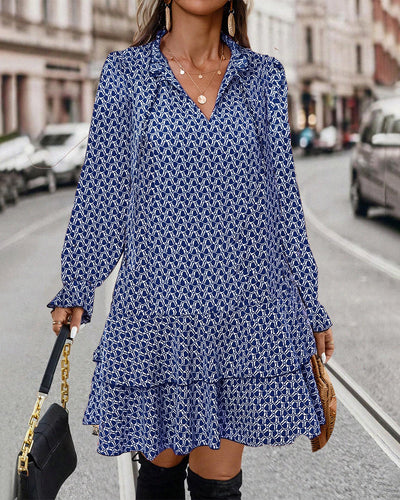 Lavinia | Bedrucktes Langarmkleid