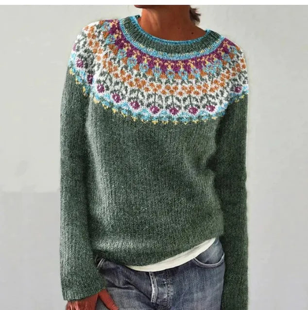 Fabiane | Herbstlicher Retro-Pullover