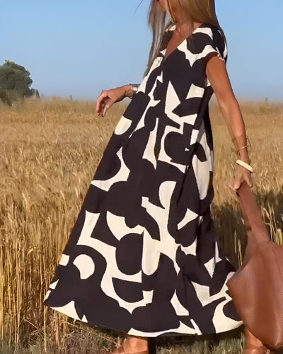 Aria | Bedrucktes Stilvolles Kleid