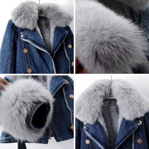 Lauren | Slim-Fit Jeansjacke mit Pelz