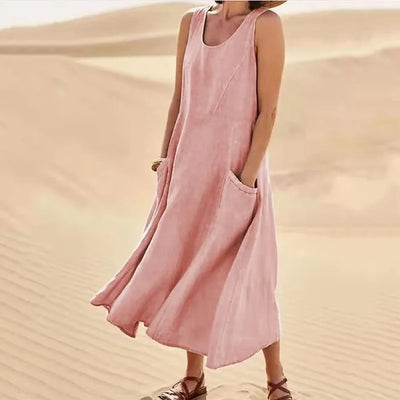 Liesel | Ärmelloses Kleid mit Taschen