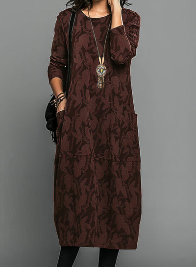 Cassie | Lässiges Rundhals-Winterkleid