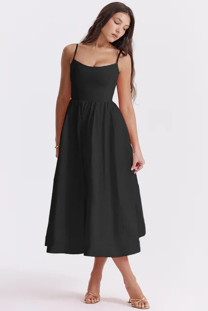 Helene | Trägerloses Neckholder-Kleid