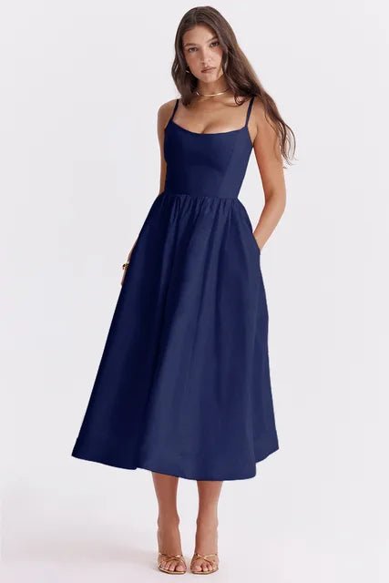 Helene | Trägerloses Neckholder-Kleid