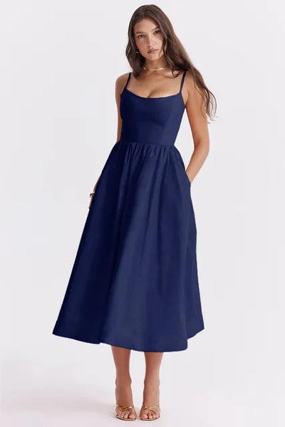 Helene | Trägerloses Neckholder-Kleid