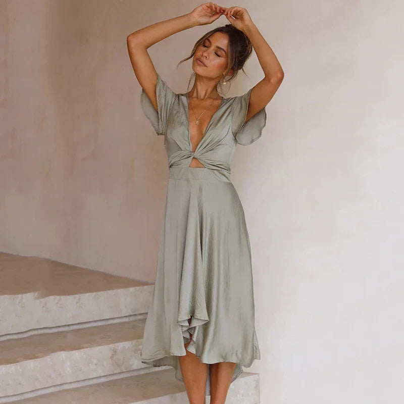 Thekla | Elegantes Satinkleid