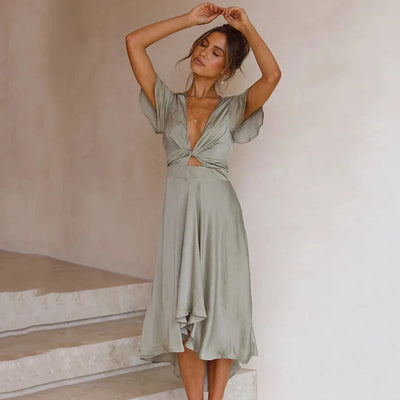 Thekla | Elegantes Satinkleid