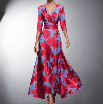 Cordula | Klassisches Geblümtes Kleid
