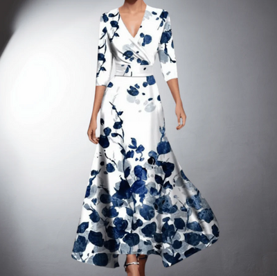 Cordula | Klassisches Geblümtes Kleid