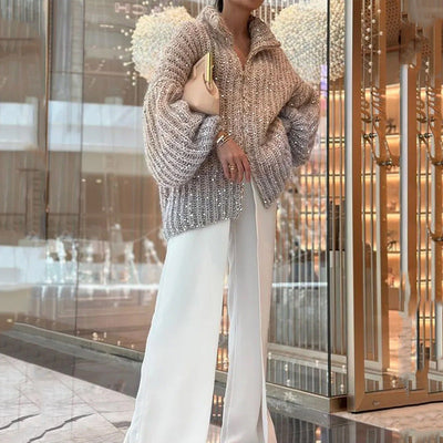 Angelina | Luxuriöser Strickpullover mit Glitzer