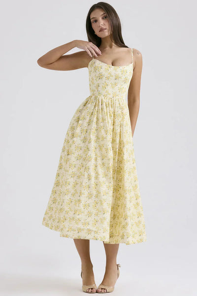 Helene | Trägerloses Neckholder-Kleid