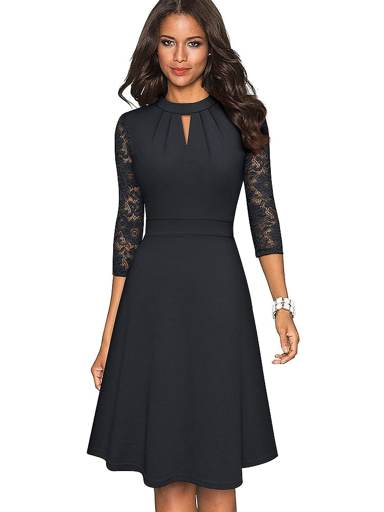 Elke | Elegantes Spitzenkleid