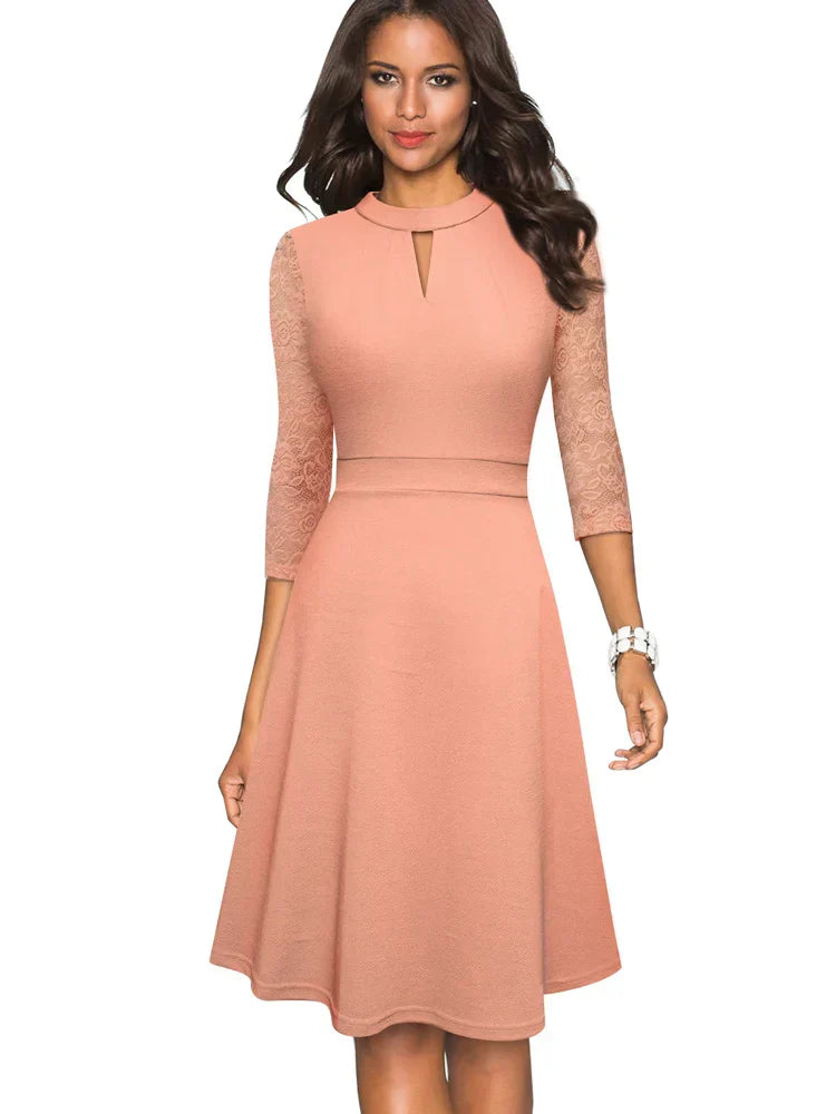 Elke | Elegantes Spitzenkleid