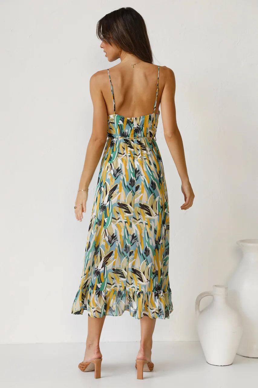 Birkhild | Mehrfarbiges Sommerkleid