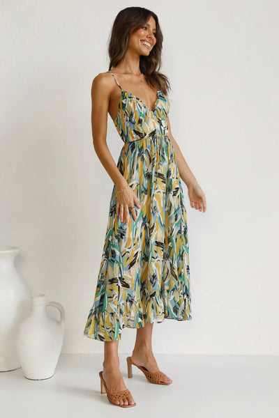 Birkhild | Mehrfarbiges Sommerkleid