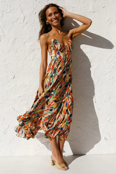 Birkhild | Mehrfarbiges Sommerkleid
