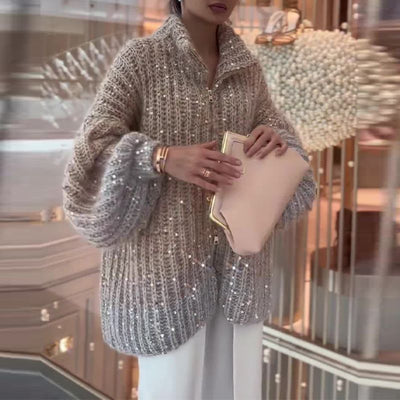 Angelina | Luxuriöser Strickpullover mit Glitzer