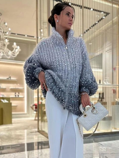 Angelina | Luxuriöser Strickpullover mit Glitzer