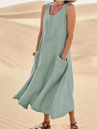 Liesel | Ärmelloses Kleid mit Taschen