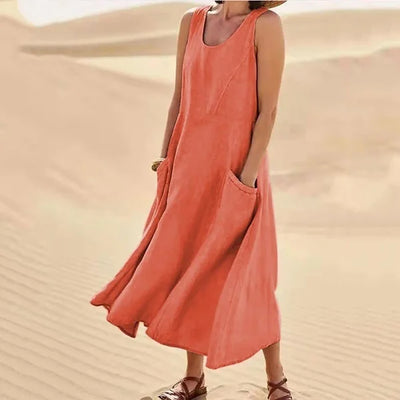 Liesel | Ärmelloses Kleid mit Taschen
