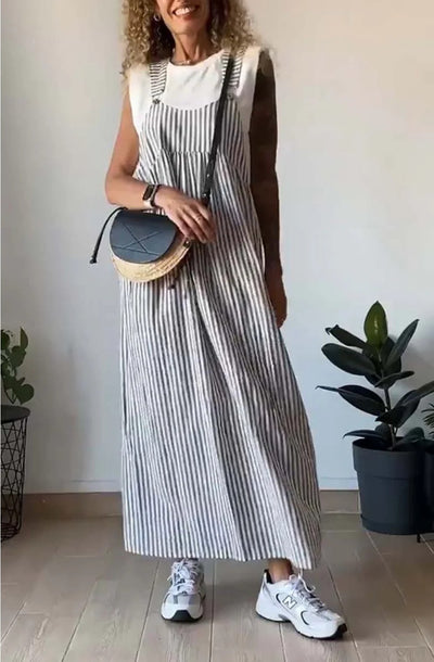 Mariele | Gestreiftes Maxikleid