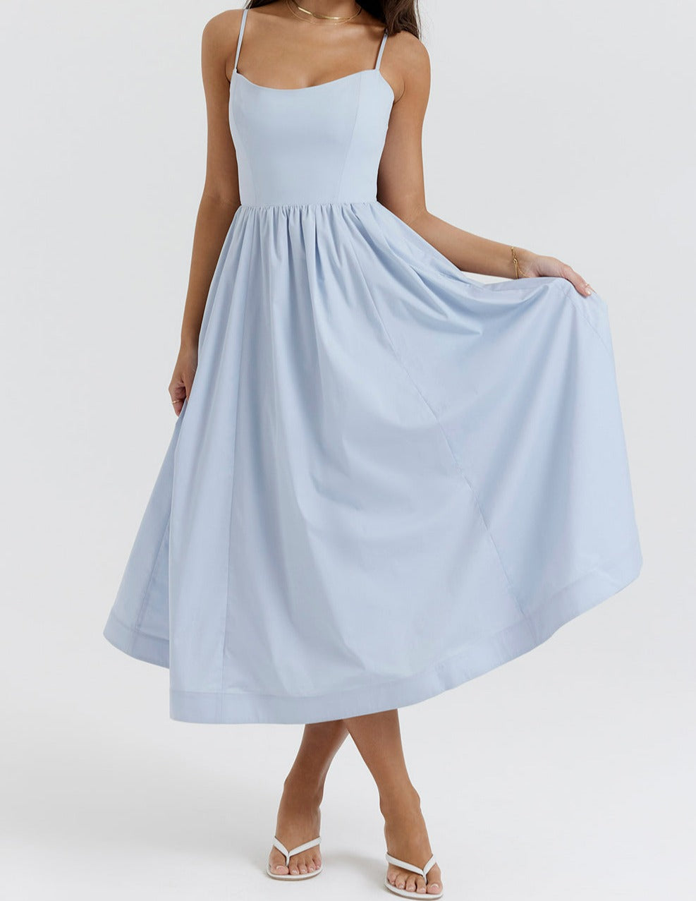 Helene | Trägerloses Neckholder-Kleid