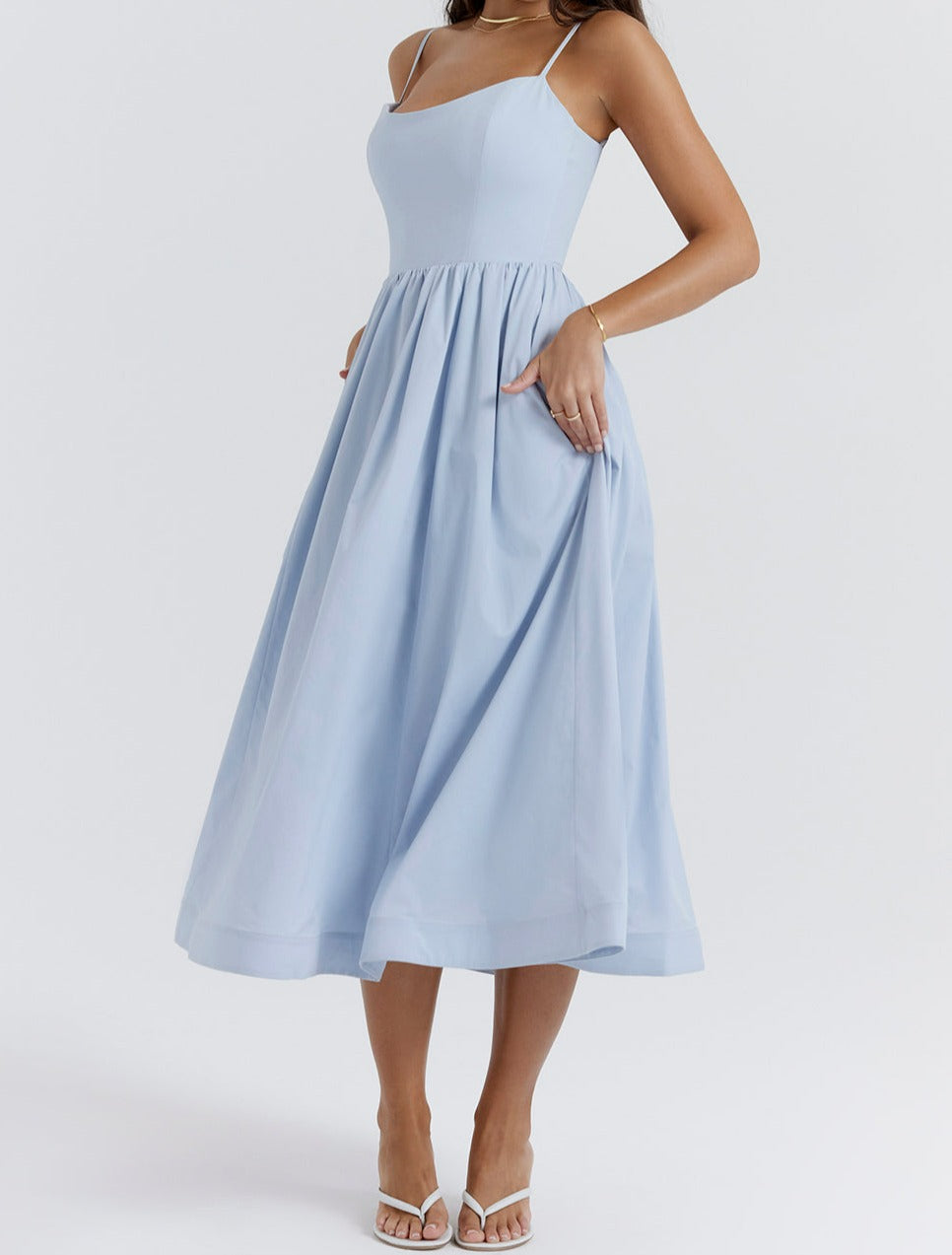 Helene | Trägerloses Neckholder-Kleid