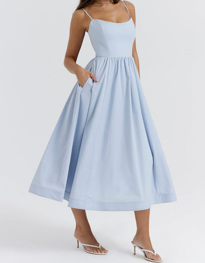 Helene | Trägerloses Neckholder-Kleid