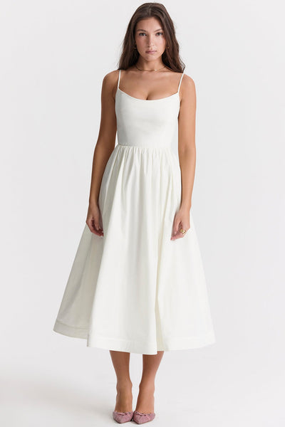 Helene | Trägerloses Neckholder-Kleid