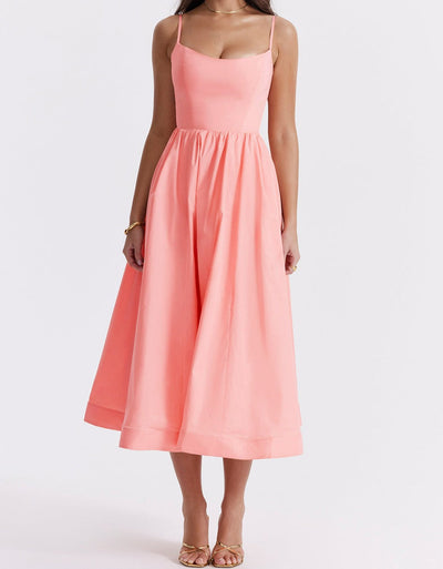 Helene | Trägerloses Neckholder-Kleid