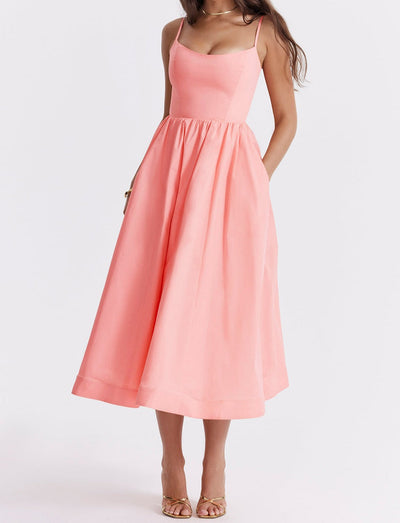 Helene | Trägerloses Neckholder-Kleid