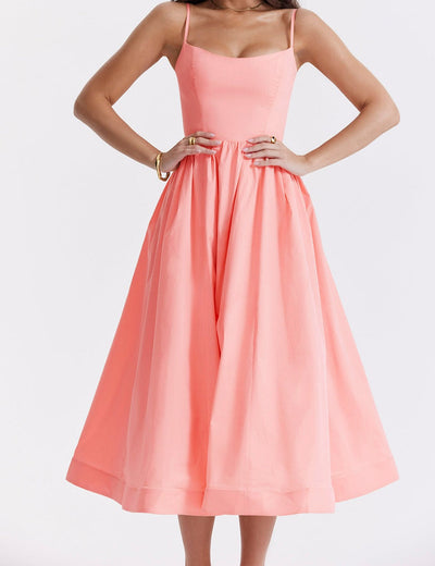 Helene | Trägerloses Neckholder-Kleid