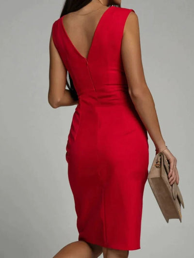 Romilda | Kleid mit V-Ausschnitt