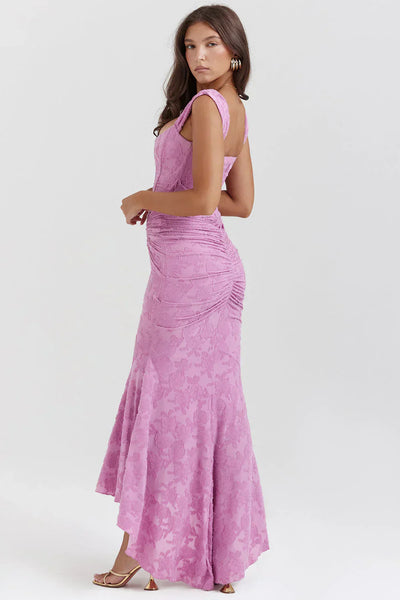 Angelika | Langes Plissee-Kleid