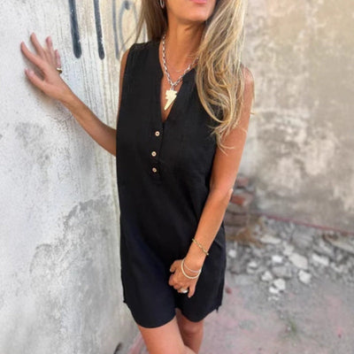 Blanda | Ärmelloses Leinenkleid