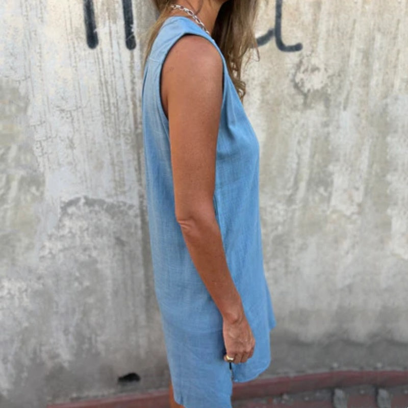 Blanda | Ärmelloses Leinenkleid
