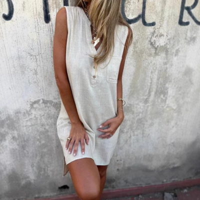 Blanda | Ärmelloses Leinenkleid